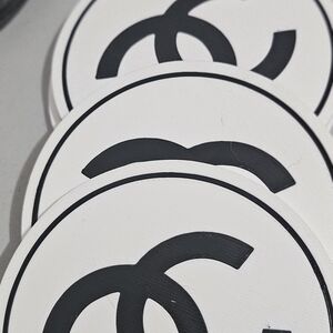 Elegant Black and White Coasters